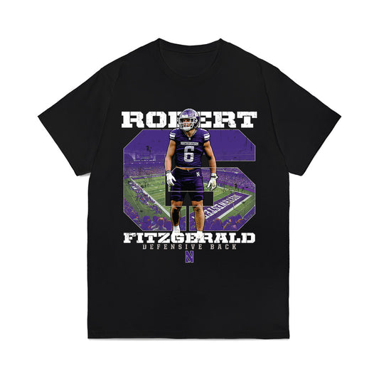 Northwestern - NCAA Football : Robert Fitzgerald - Collage Comfort Colors T-Shirt-0