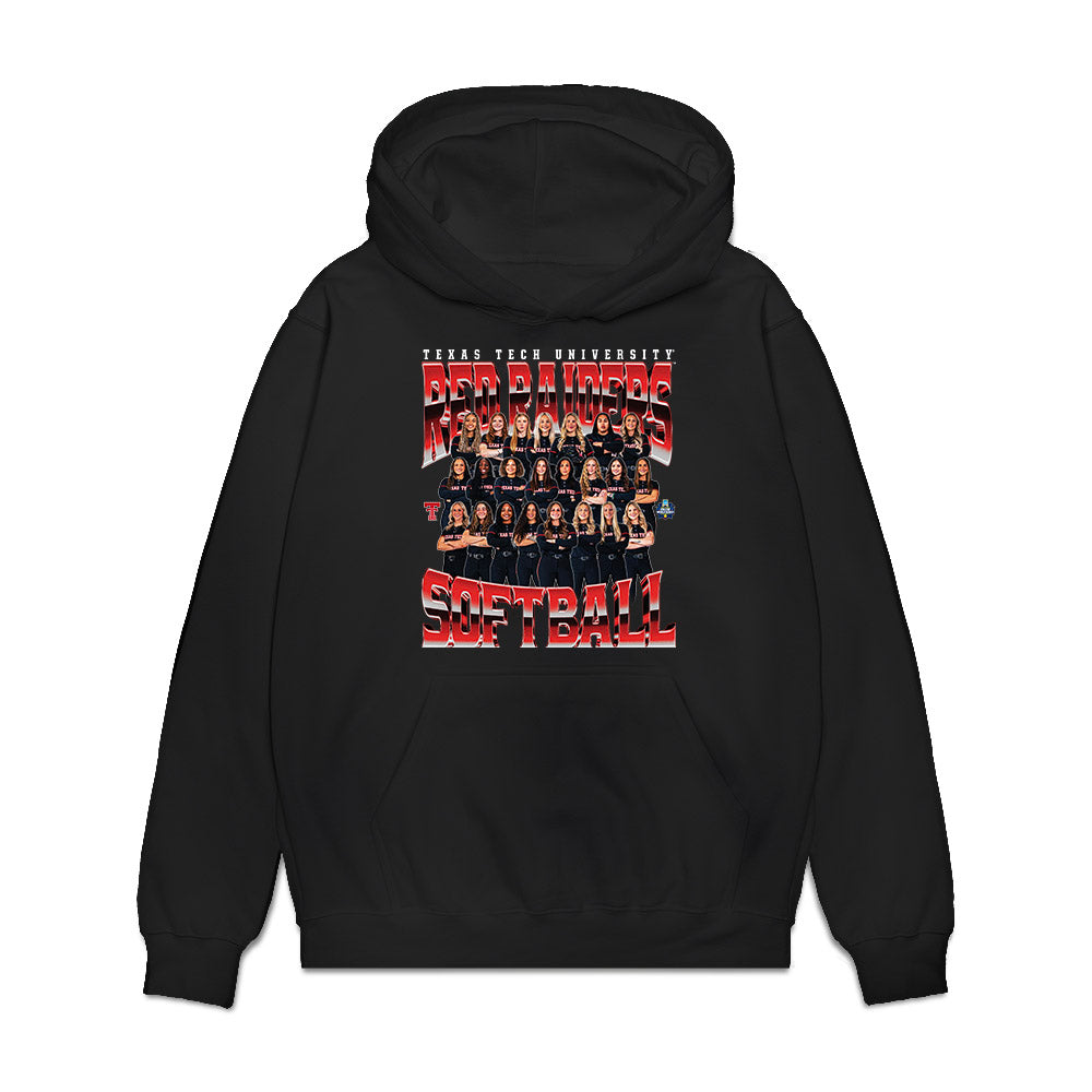 Texas Tech - NCAA Softball : Team Collage Premium Hooded Sweatshirt-0