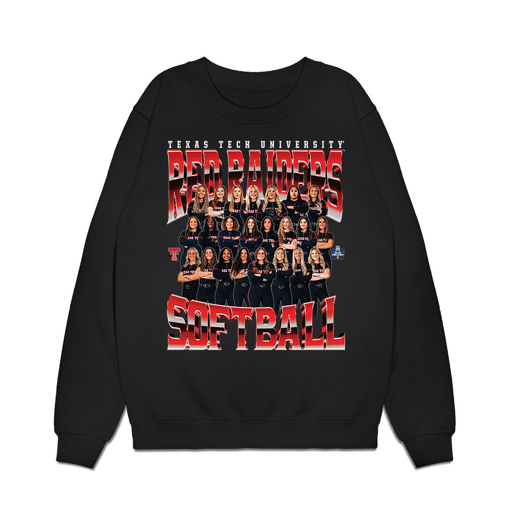 Texas Tech - NCAA Softball : Team Collage Premium Crewneck Sweatshirt-0
