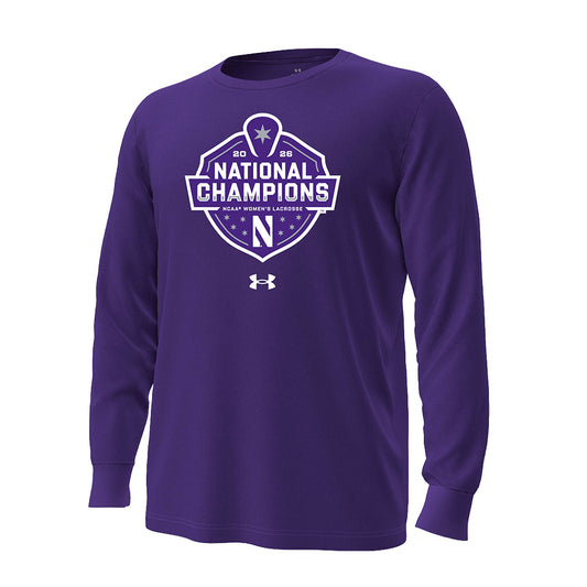 Northwestern - NCAA Womens Lacrosse : 2026 National Champions Under Armour® Tech Stretch Long Sleeve Tee-0