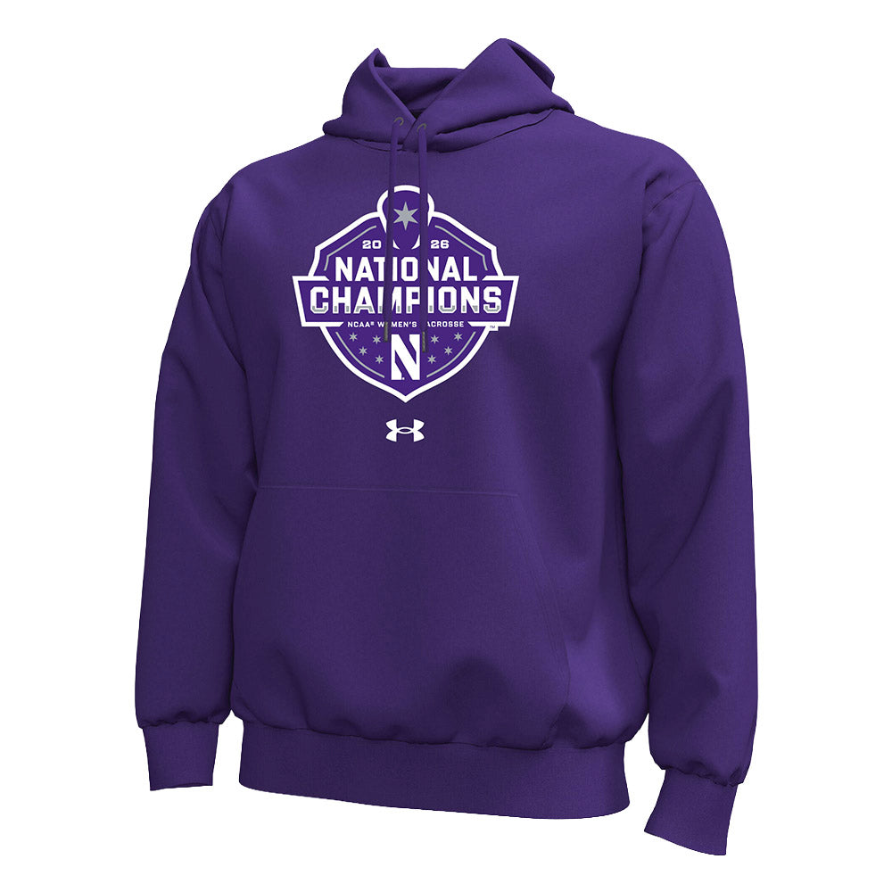 Northwestern - NCAA Womens Lacrosse : 2026 National Champions Under Armour® Rival Fleece Hood-0