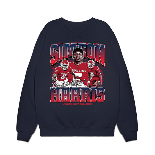 Fresno State - NCAA Football : Simeon Harris - Mr No Panic Premium Crewneck Sweatshirt-0