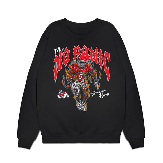 Fresno State - NCAA Football : Simeon Harris - Mr. No Panic Premium Crewneck Sweatshirt-0