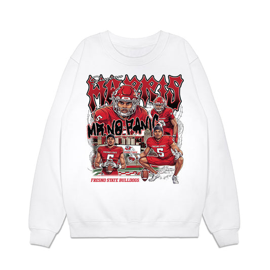 Fresno State - NCAA Football : Simeon Harris - Mr No Panic Collage Premium Crewneck Sweatshirt-0