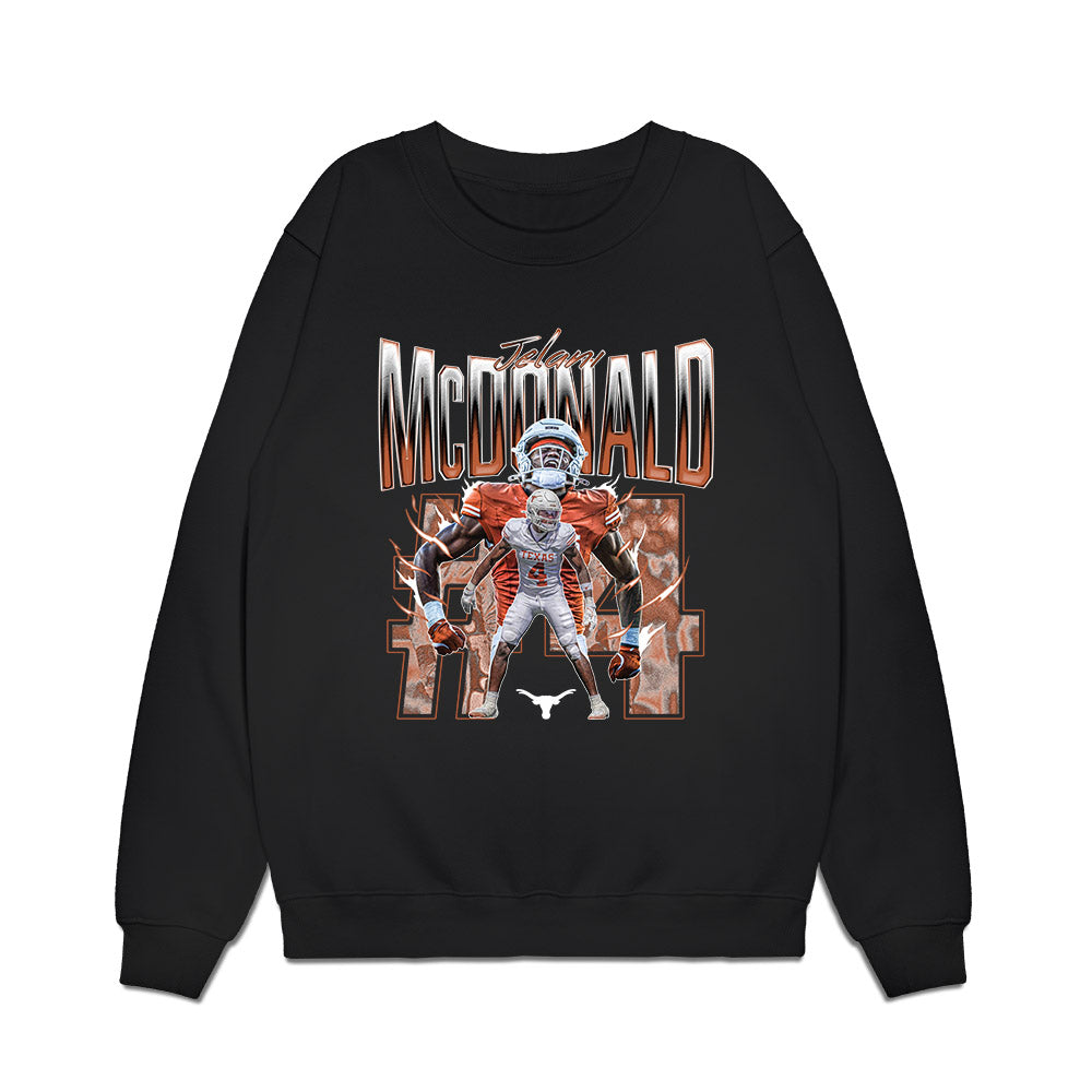 Texas - NCAA Football : Jelani Mcdonald - Collage Premium Crewneck Sweatshirt-0