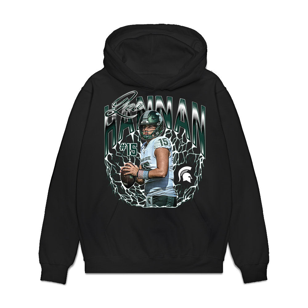Michigan State - NCAA Football : Leo Hannan - Collage Premium Hooded Sweatshirt-1