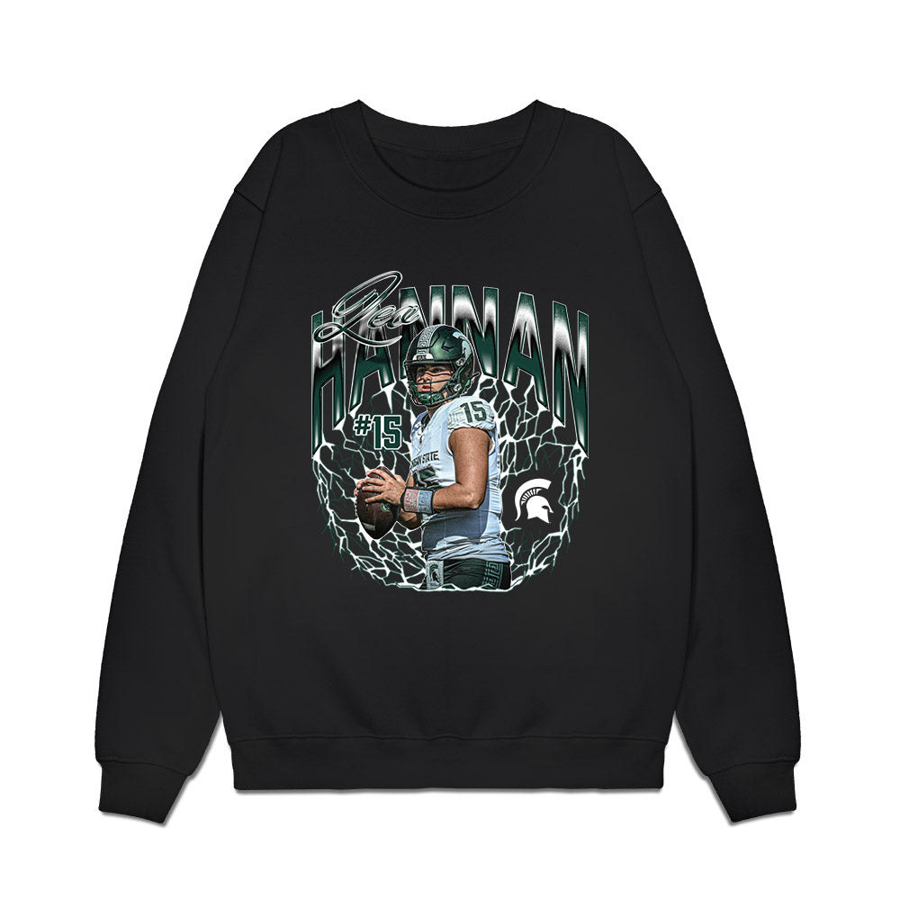 Michigan State - NCAA Football : Leo Hannan - Collage Premium Crewneck Sweatshirt-0
