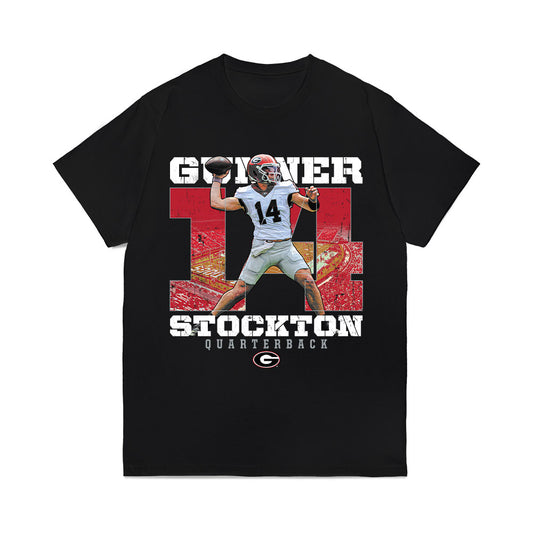 Georgia - NCAA Football : Gunner Stockton - Collage Comfort Colors T-Shirt-0