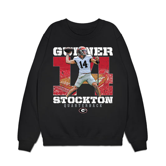 Georgia - NCAA Football : Gunner Stockton - Collage Premium Crewneck Sweatshirt-0