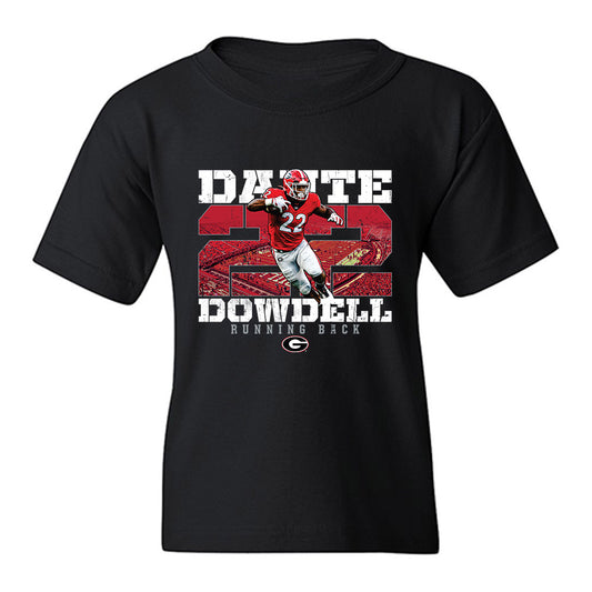 Georgia - NCAA Football : Dante Dowdell - Collage Youth T-Shirt-0
