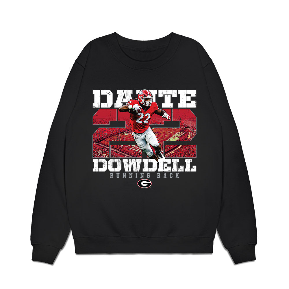Georgia - NCAA Football : Dante Dowdell - Collage Premium Crewneck Sweatshirt-0