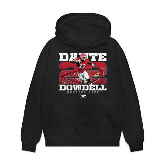 Georgia - NCAA Football : Dante Dowdell - Collage Premium Hooded Sweatshirt-0