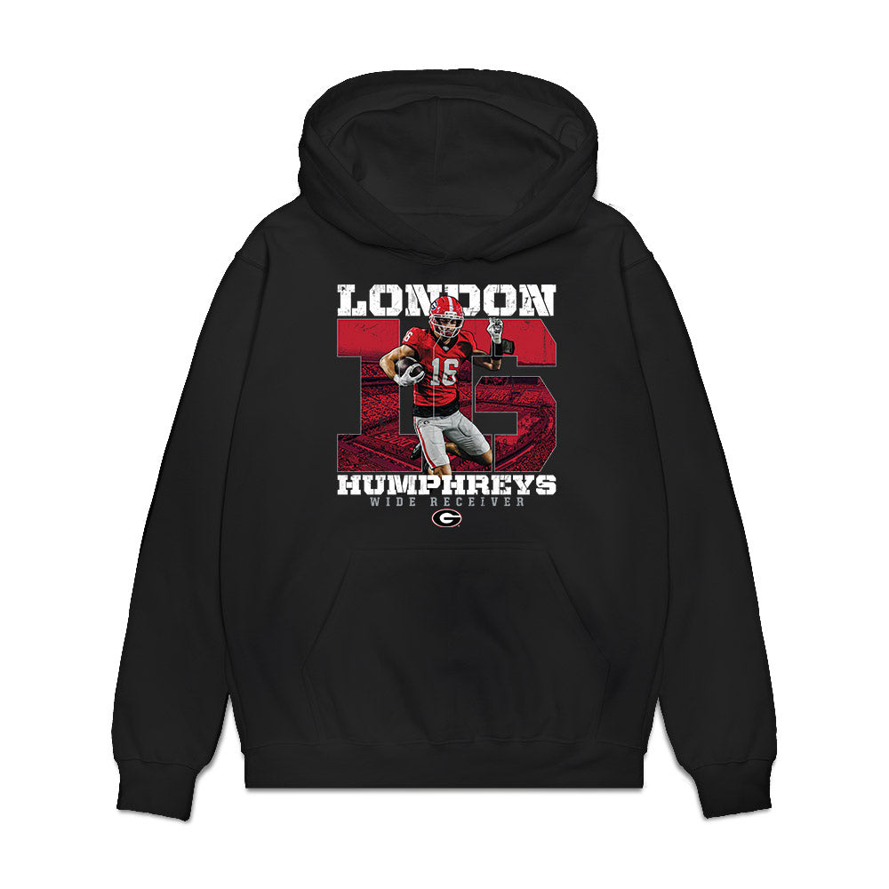 Georgia - NCAA Football : London Humphreys - Collage Premium Hooded Sweatshirt-0