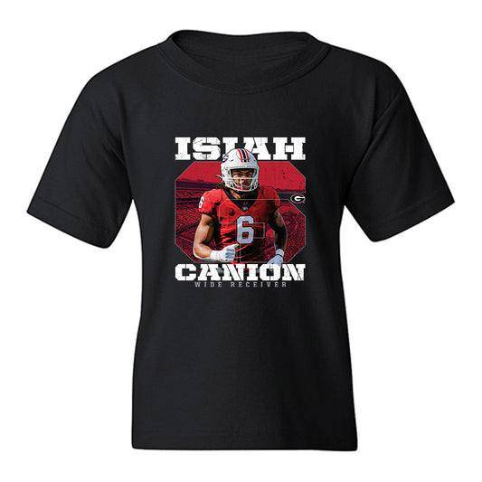 Georgia - NCAA Football : Isiah Canion - Collage Youth T-Shirt-0