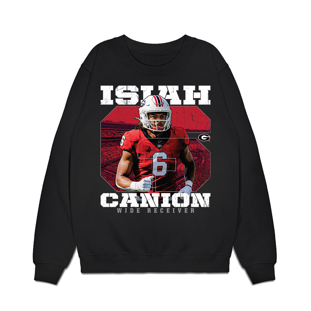 Georgia - NCAA Football : Isiah Canion - Collage Premium Crewneck Sweatshirt-0