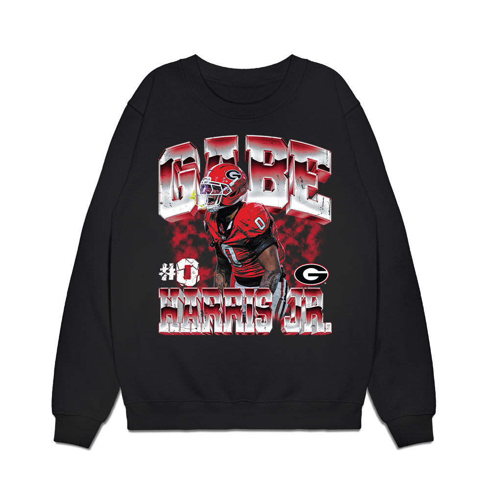 Georgia - NCAA Football : Gabe Harris Jr. - Collage Premium Crewneck Sweatshirt-0