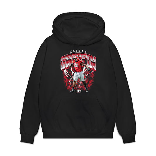 Georgia - NCAA Football : Elijah Griffin - Collage Premium Hooded Sweatshirt-0