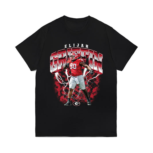 Georgia - NCAA Football : Elijah Griffin - Collage Comfort Colors T-Shirt-0