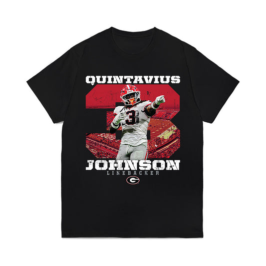Georgia - NCAA Football : Quintavius Johnson - Collage Comfort Colors T-Shirt-0
