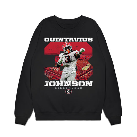 Georgia - NCAA Football : Quintavius Johnson - Collage Premium Crewneck Sweatshirt-0