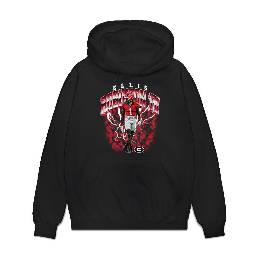 Georgia - NCAA Football : Ellis Robinson IV - Collage Premium Hooded Sweatshirt-0