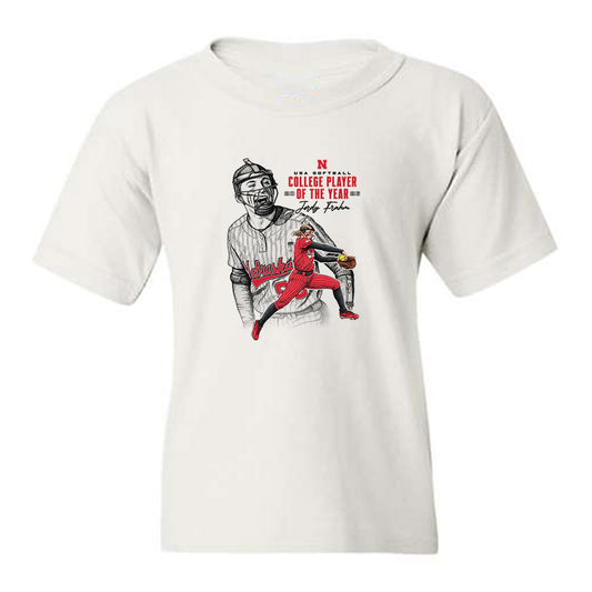 Nebraska - NCAA Softball : Jordyn Frahm - USA Softball College Player of the Year Youth T-Shirt-0