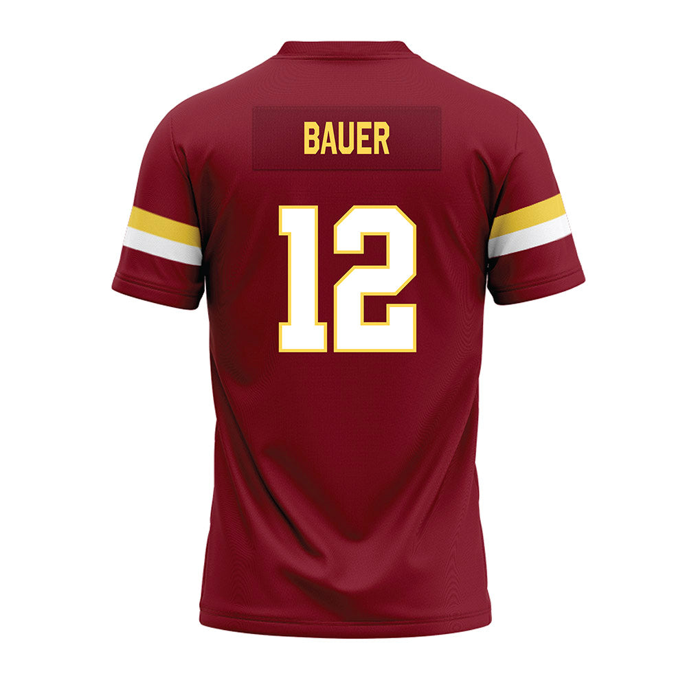 NSU - NCAA Football : Israel Bauer - Maroon Premium Football Jersey-1