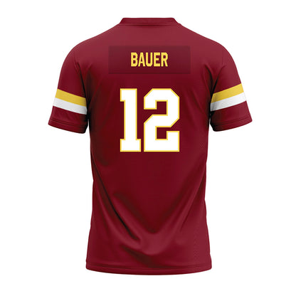 NSU - NCAA Football : Israel Bauer - Maroon Premium Football Jersey-1