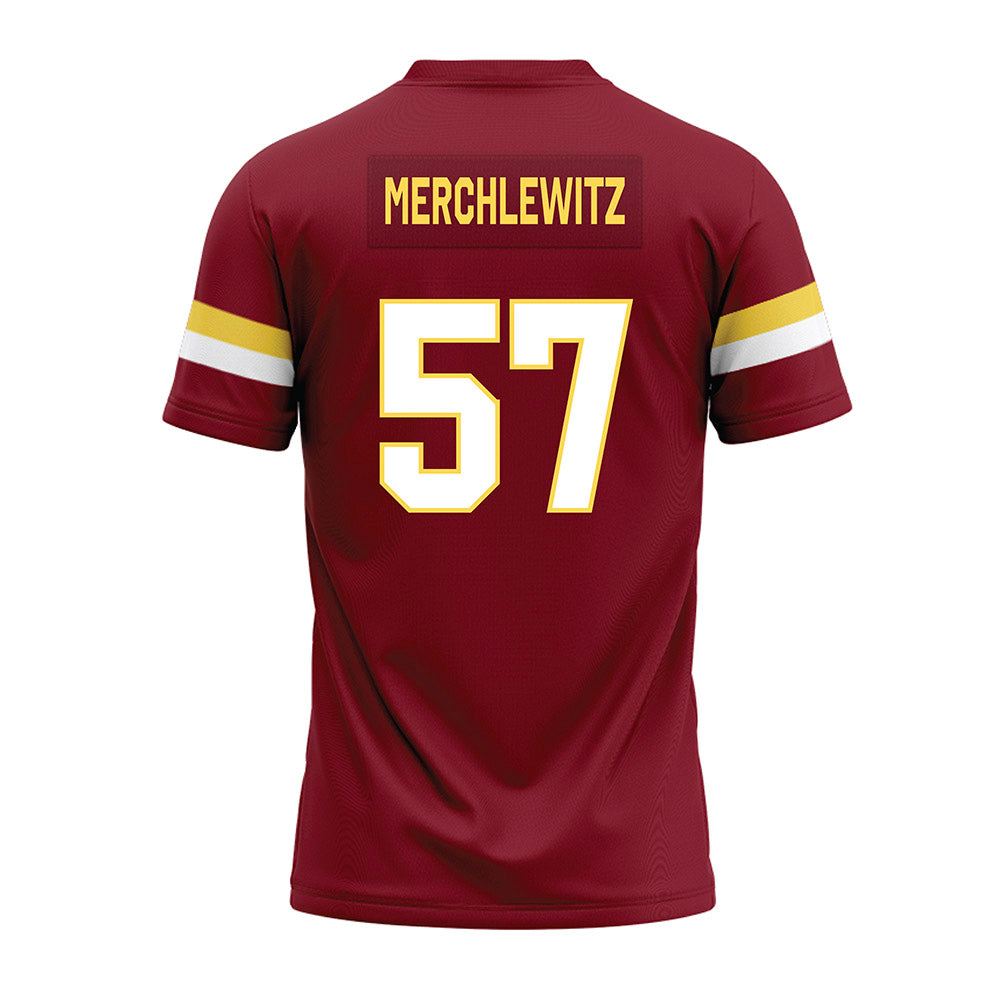 NSU - NCAA Football : Jake Merchlewitz - Maroon Premium Football Jersey-1