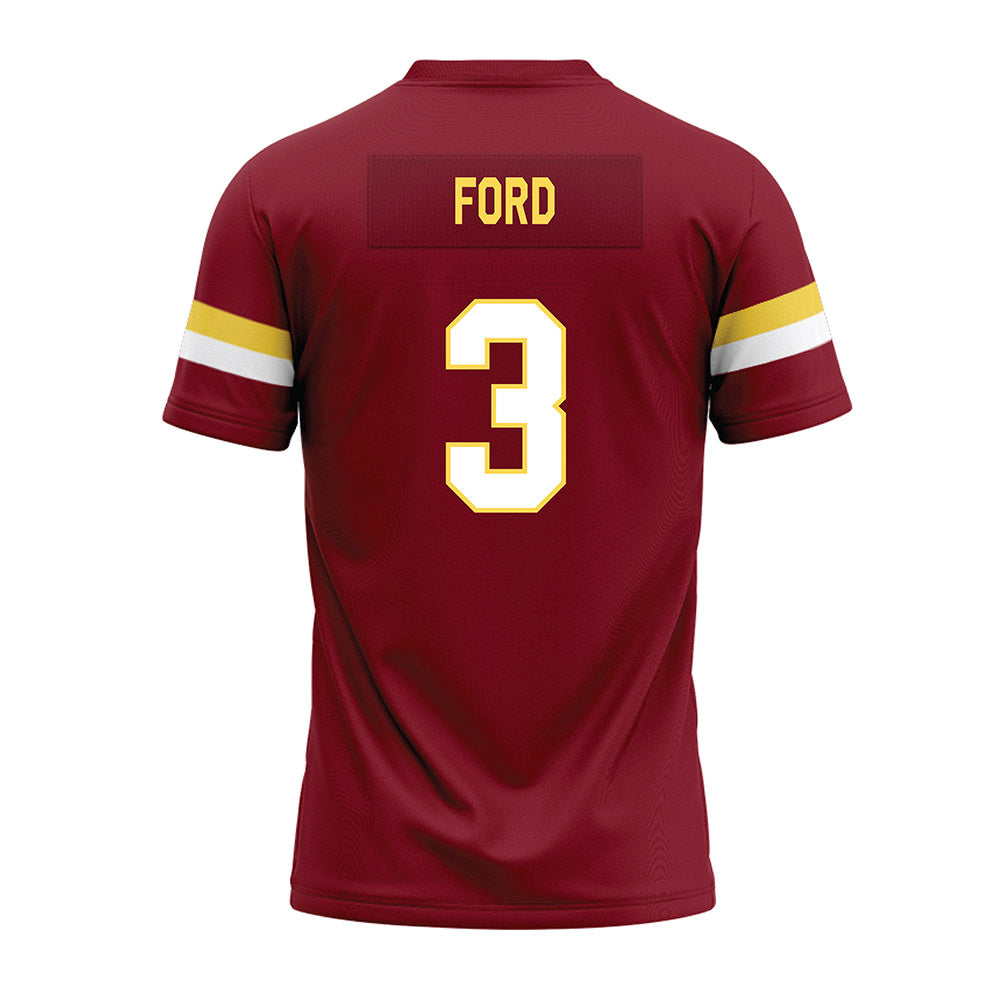 NSU - NCAA Football : Jacob Ford - Maroon Premium Football Jersey-1