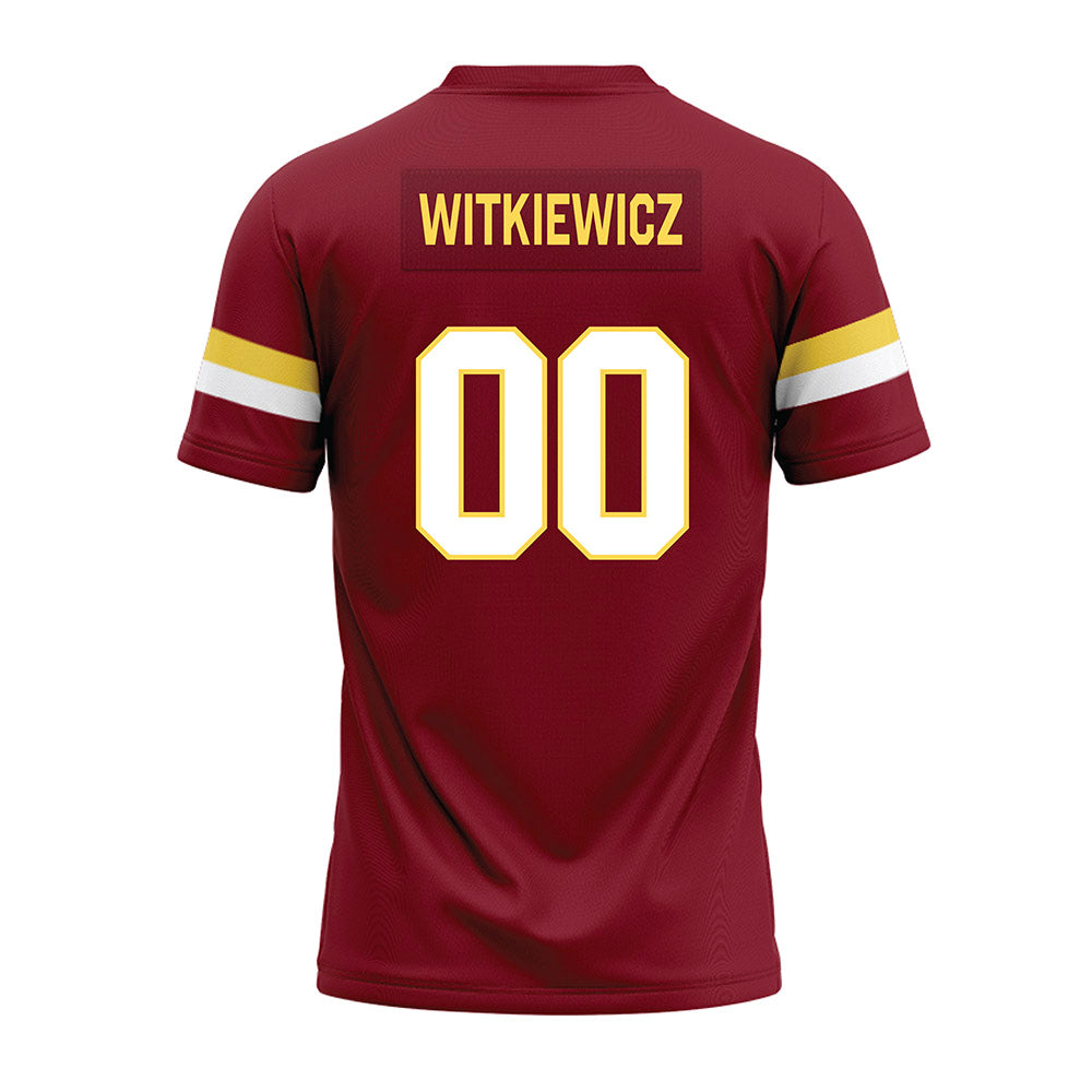NSU - NCAA Football : Edward Witkiewicz - Maroon Premium Football Jersey-1