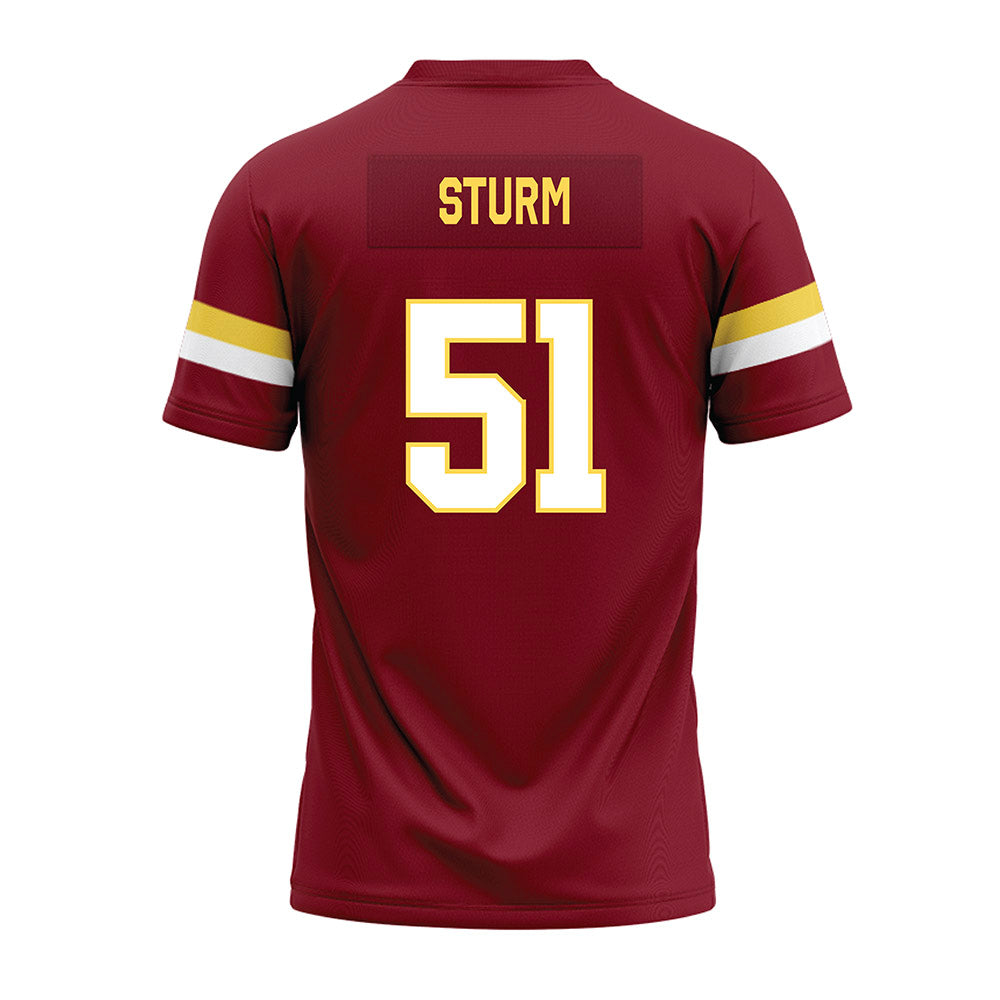 NSU - NCAA Football : Chase Sturm - Maroon Premium Football Jersey-1