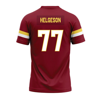 NSU - NCAA Football : Riley Helgeson - Maroon Premium Football Jersey-1