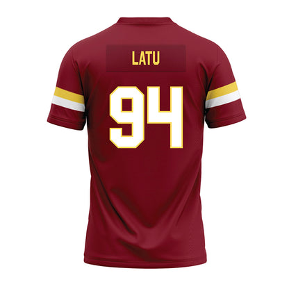 NSU - NCAA Football : Tau Latu - Maroon Premium Football Jersey-1