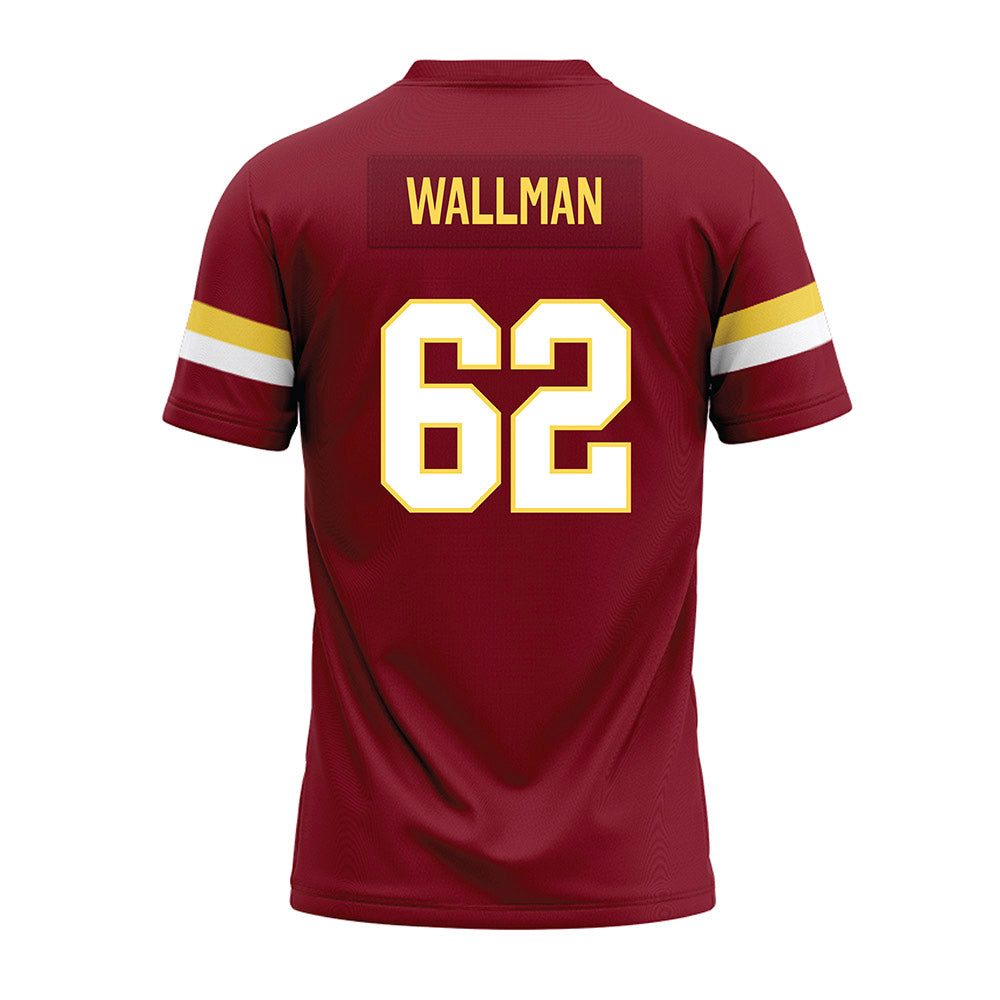 NSU - NCAA Football : Conner Wallman - Maroon Premium Football Jersey-1