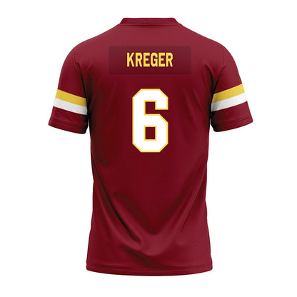 NSU - NCAA Football : Connor Kreger - Maroon Premium Football Jersey-1