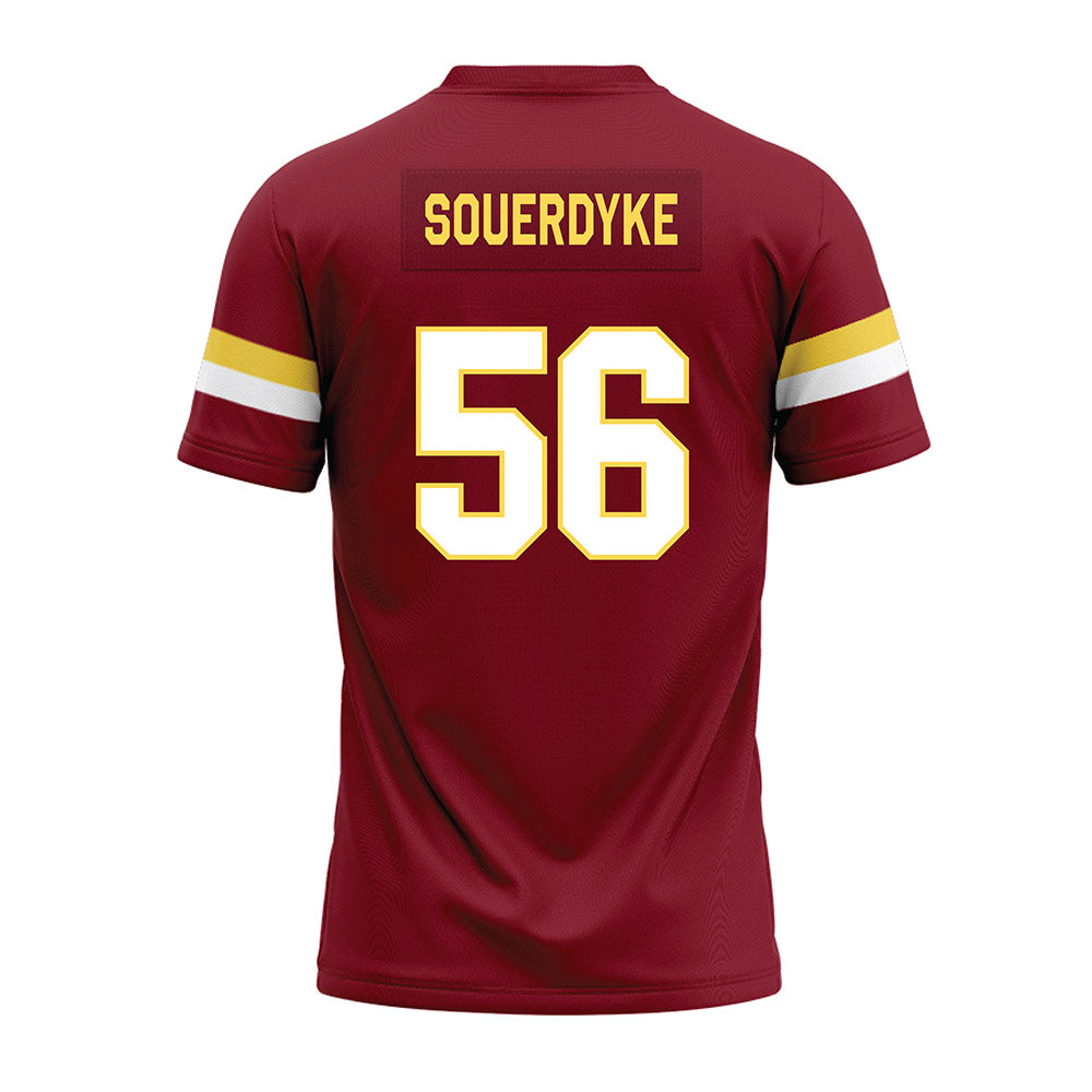 NSU - NCAA Football : Sam Souerdyke - Maroon Premium Football Jersey-1