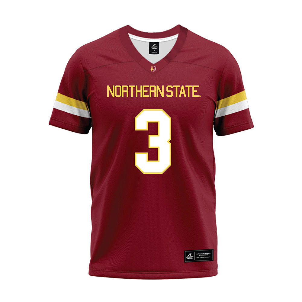 NSU - NCAA Football : Jacob Ford - Maroon Premium Football Jersey-0