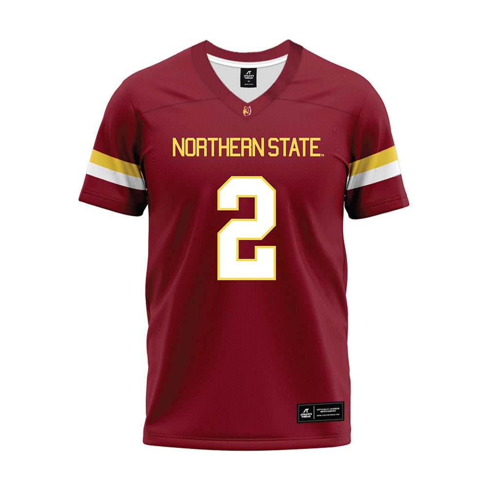 NSU - NCAA Football : Elijah Jopp - Maroon Premium Football Jersey-0