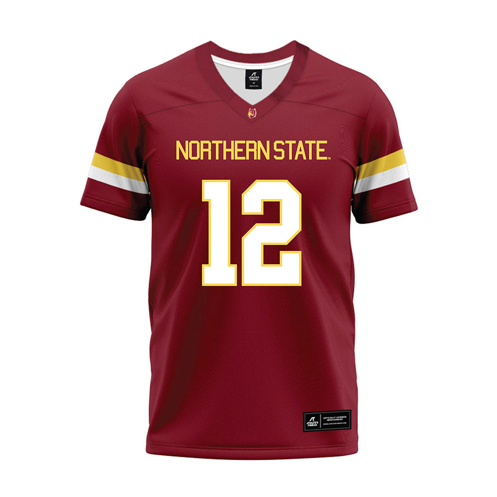 NSU - NCAA Football : Israel Bauer - Maroon Premium Football Jersey-0