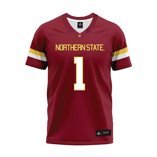 NSU - NCAA Football : Kiyon Johnston - Maroon Premium Football Jersey-0
