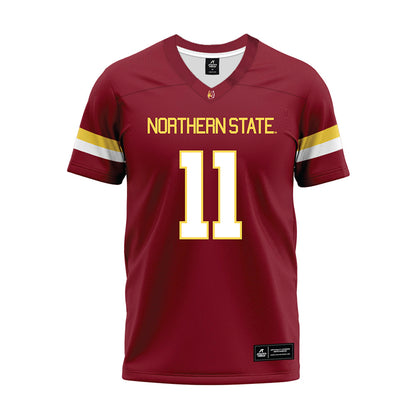 NSU - NCAA Football : Karson Borge - Maroon Premium Football Jersey-0