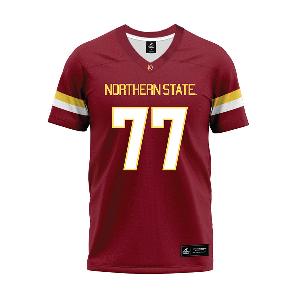 NSU - NCAA Football : Riley Helgeson - Maroon Premium Football Jersey-0