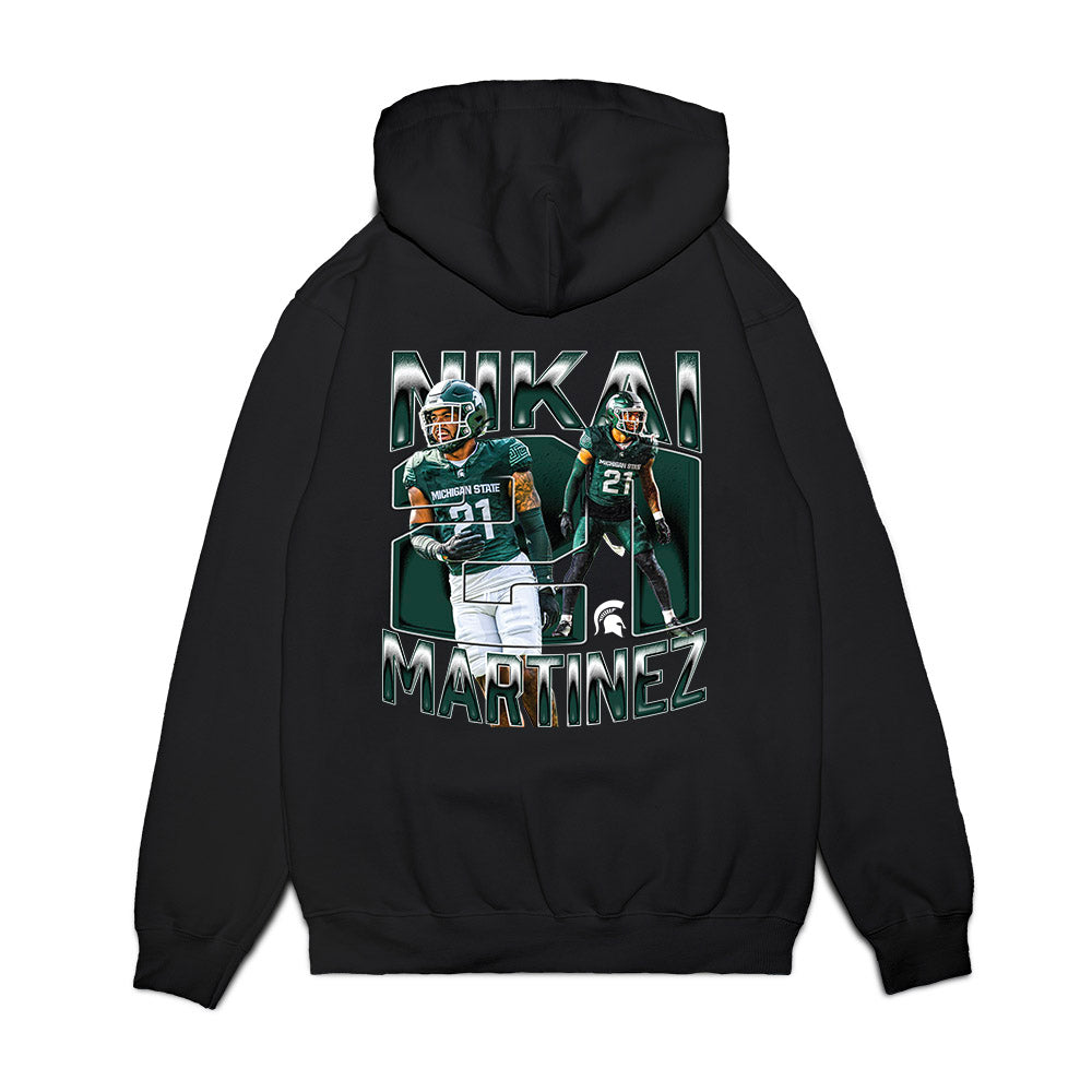 Michigan State - NCAA Football : Nikai Martinez - Collage Premium Hooded Sweatshirt-1