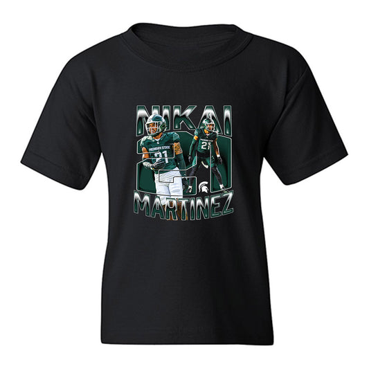 Michigan State - NCAA Football : Nikai Martinez - Collage Youth T-Shirt-0