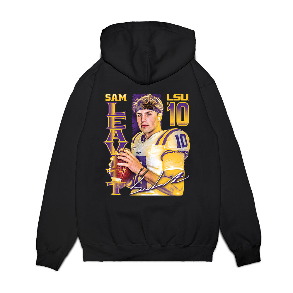 LSU - NCAA Football : Sam Leavitt - Collage Premium Hooded Sweatshirt-1