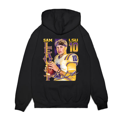 LSU - NCAA Football : Sam Leavitt - Collage Premium Hooded Sweatshirt-1
