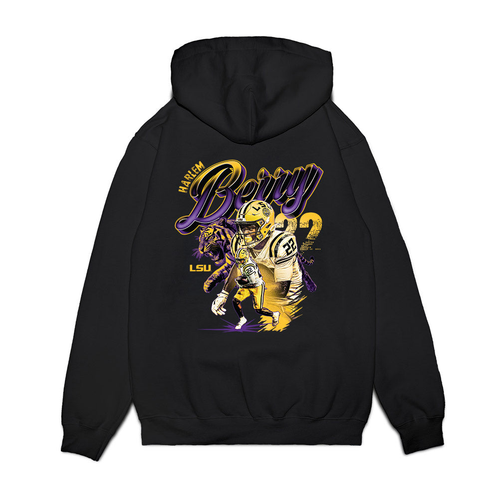 LSU - NCAA Football : Harlem Berry - Collage Premium Hooded Sweatshirt-1