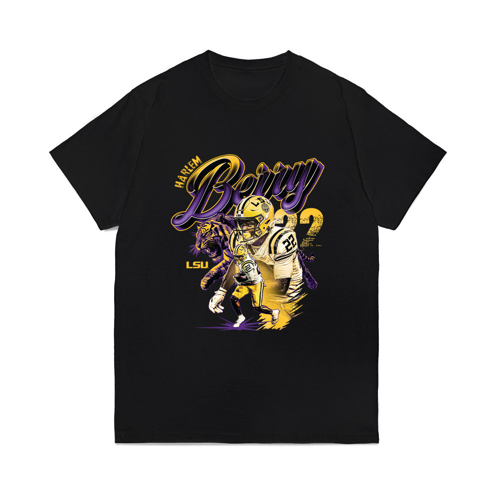 LSU - NCAA Football : Harlem Berry - Collage Comfort Colors T-Shirt-0