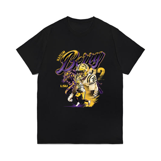 LSU - NCAA Football : Harlem Berry - Collage Comfort Colors T-Shirt-0